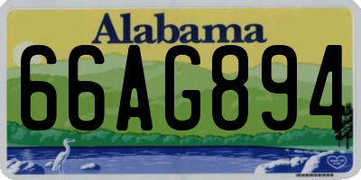 AL license plate 66AG894