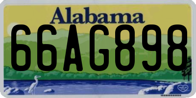 AL license plate 66AG898