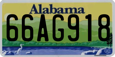 AL license plate 66AG918