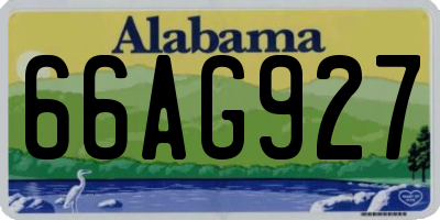 AL license plate 66AG927
