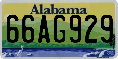 AL license plate 66AG929