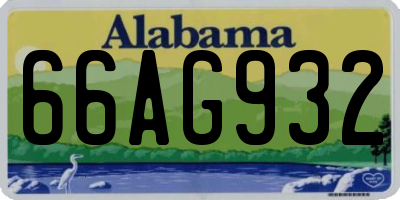 AL license plate 66AG932