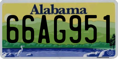 AL license plate 66AG951