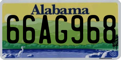 AL license plate 66AG968