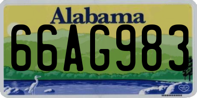 AL license plate 66AG983