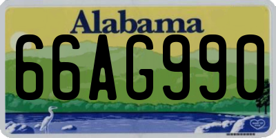 AL license plate 66AG990