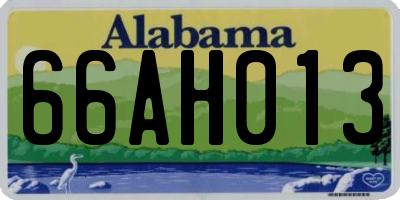 AL license plate 66AH013