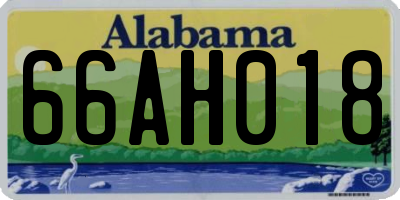 AL license plate 66AH018