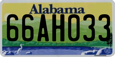 AL license plate 66AH033