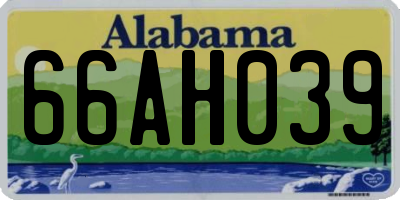 AL license plate 66AH039