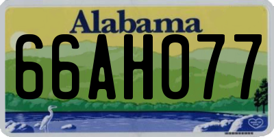 AL license plate 66AH077