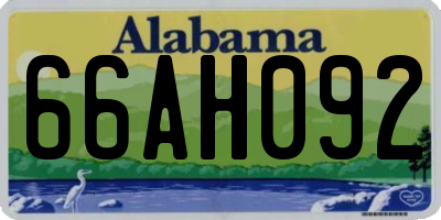 AL license plate 66AH092