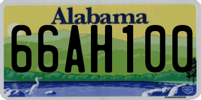 AL license plate 66AH100