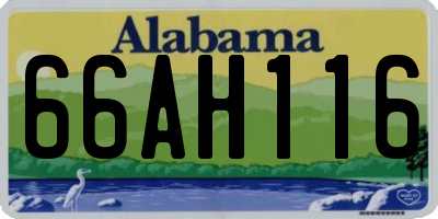 AL license plate 66AH116