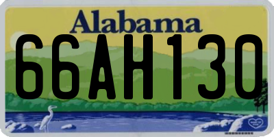 AL license plate 66AH130