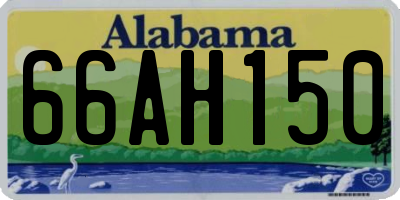 AL license plate 66AH150