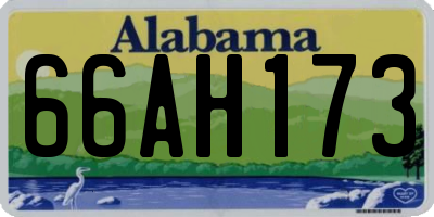 AL license plate 66AH173