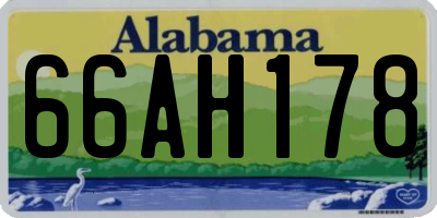 AL license plate 66AH178