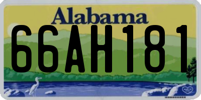 AL license plate 66AH181