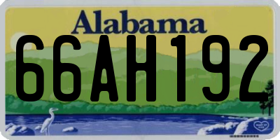 AL license plate 66AH192