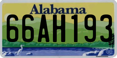 AL license plate 66AH193