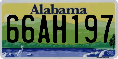 AL license plate 66AH197