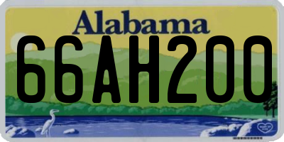 AL license plate 66AH200