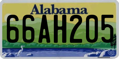 AL license plate 66AH205