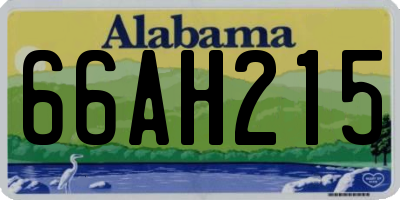 AL license plate 66AH215