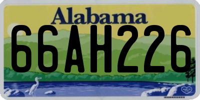 AL license plate 66AH226
