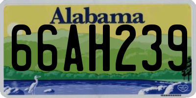 AL license plate 66AH239