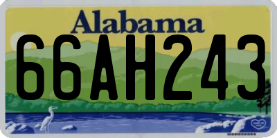 AL license plate 66AH243