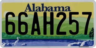 AL license plate 66AH257