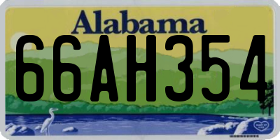 AL license plate 66AH354