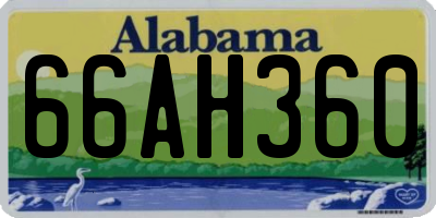 AL license plate 66AH360