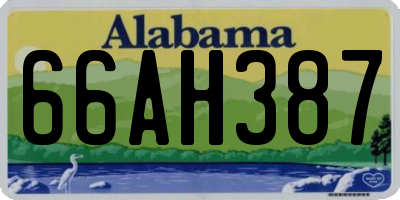 AL license plate 66AH387