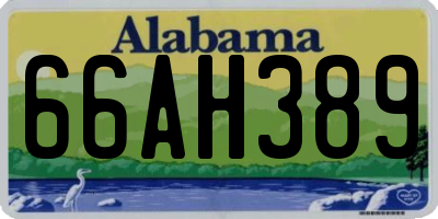AL license plate 66AH389