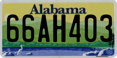 AL license plate 66AH403