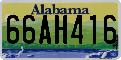AL license plate 66AH416