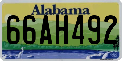 AL license plate 66AH492