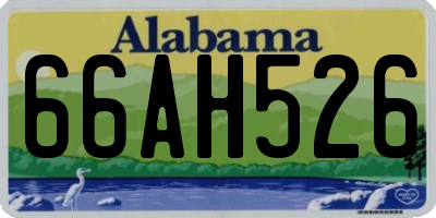 AL license plate 66AH526