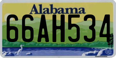 AL license plate 66AH534