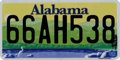 AL license plate 66AH538