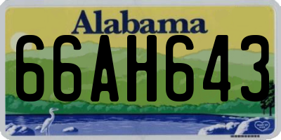 AL license plate 66AH643