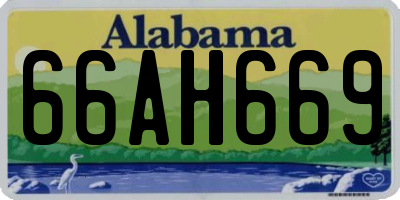 AL license plate 66AH669