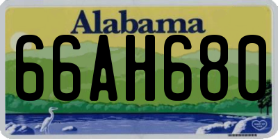 AL license plate 66AH680