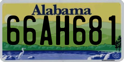 AL license plate 66AH681
