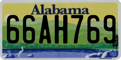 AL license plate 66AH769