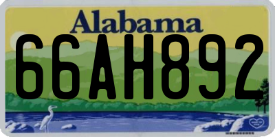 AL license plate 66AH892