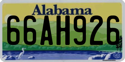AL license plate 66AH926